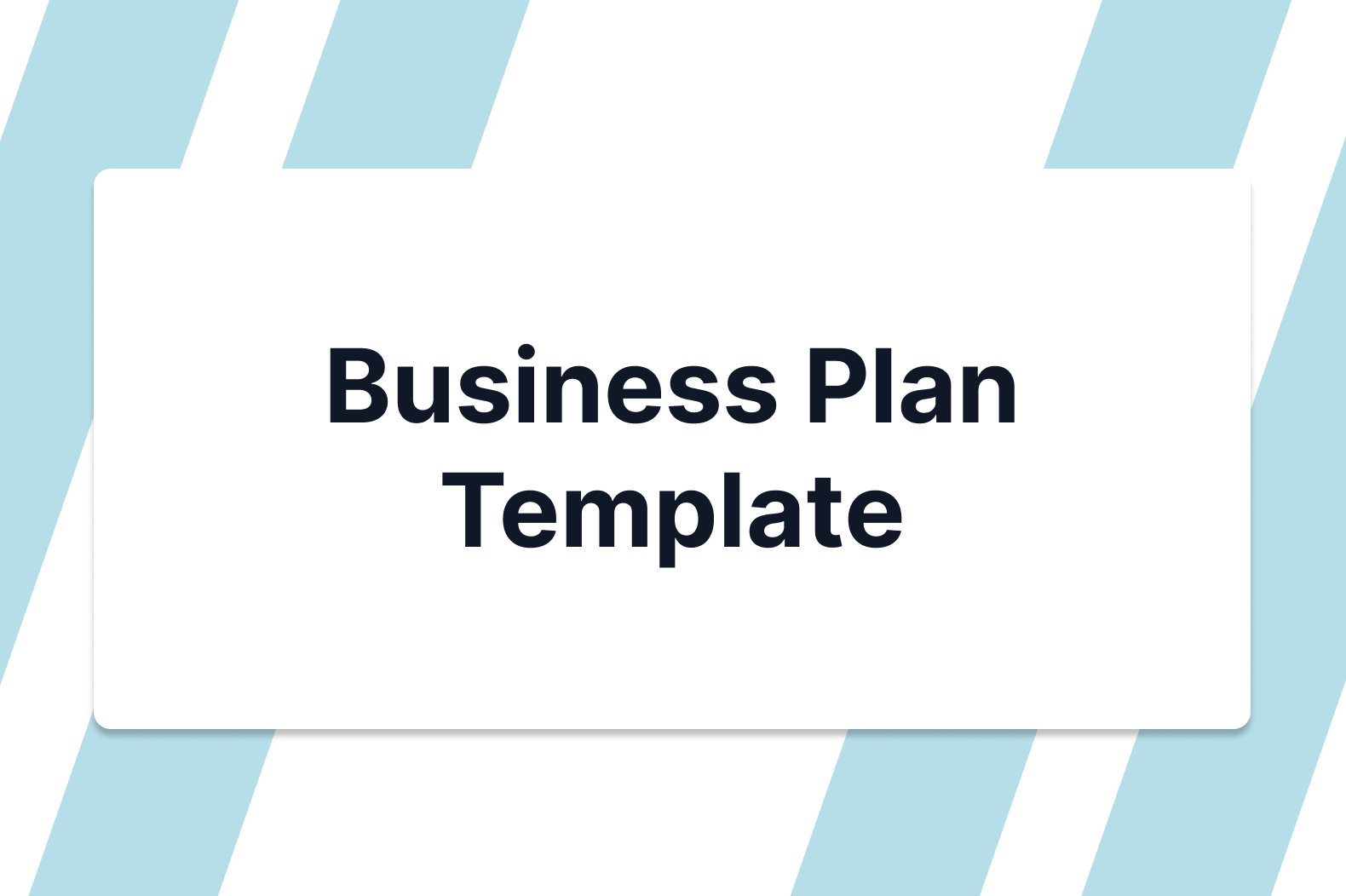 Business plan template + PDF