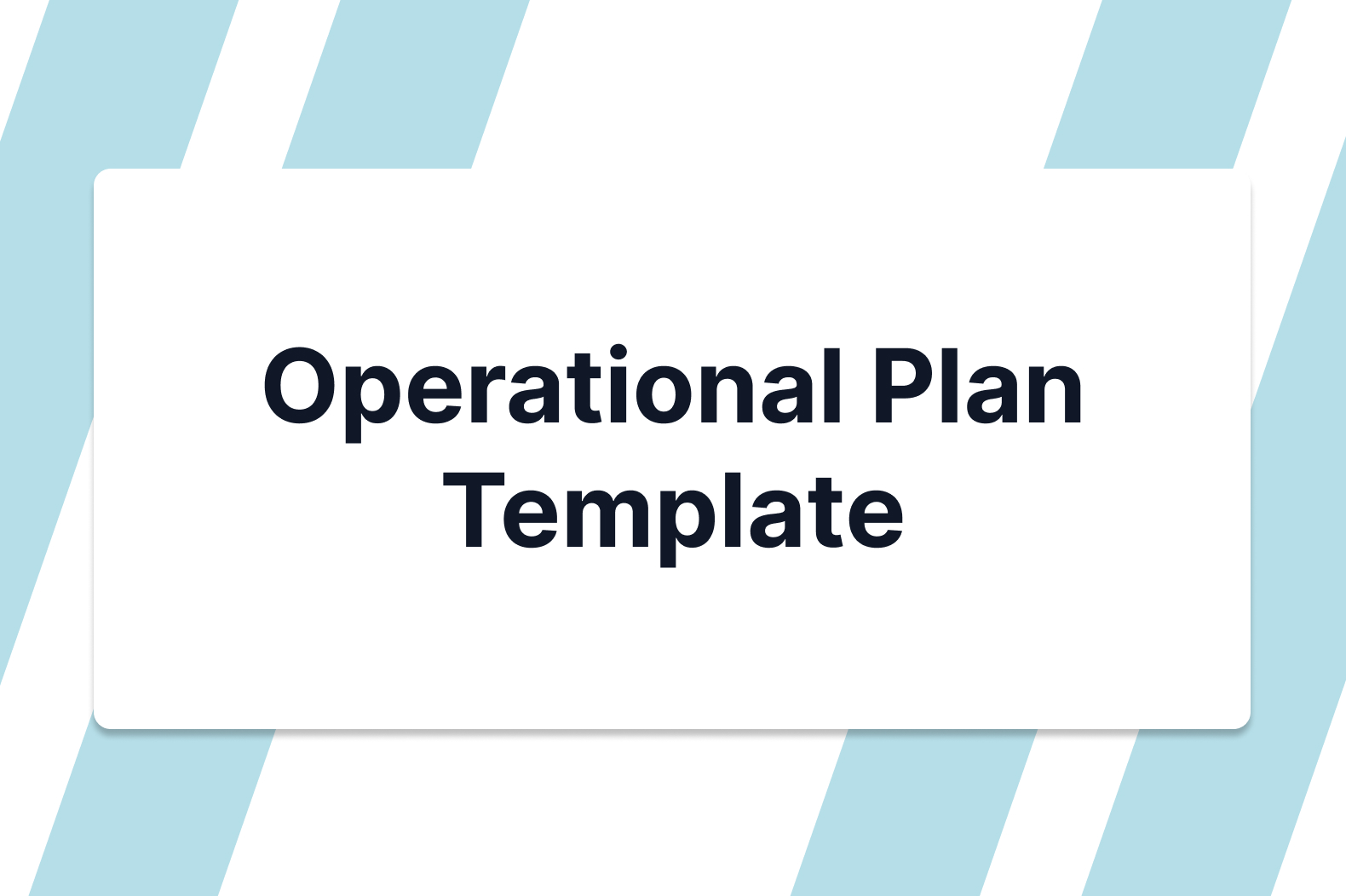 Operational plan template + PDF